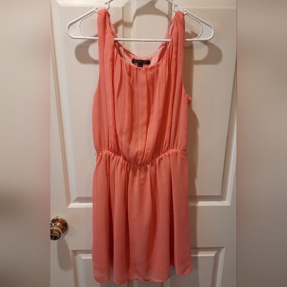 Mango size 4 Peach Colored Sleeveless Sheath Dress - Picture 1 of 10